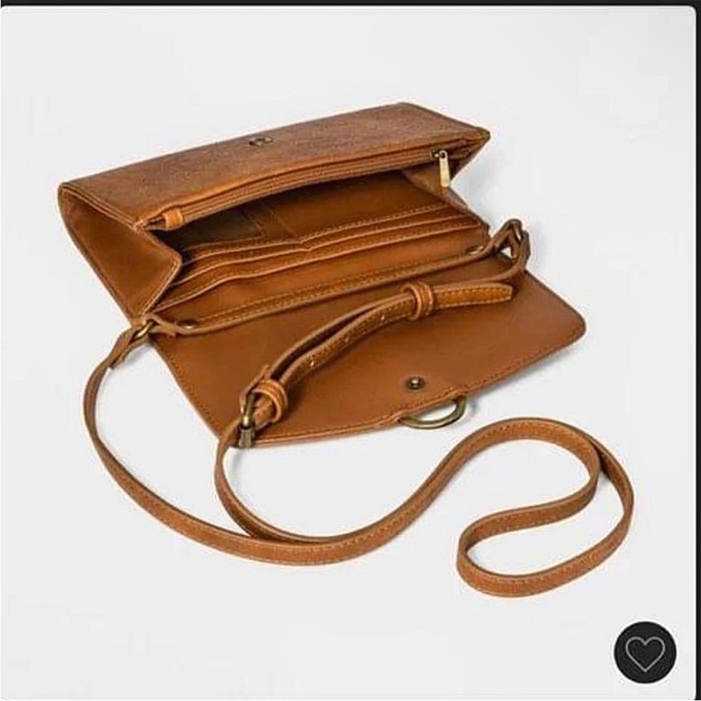 Universal Thread Brown Crossbody Bag/Wallet with Gold Accent - Picture 2 of 6